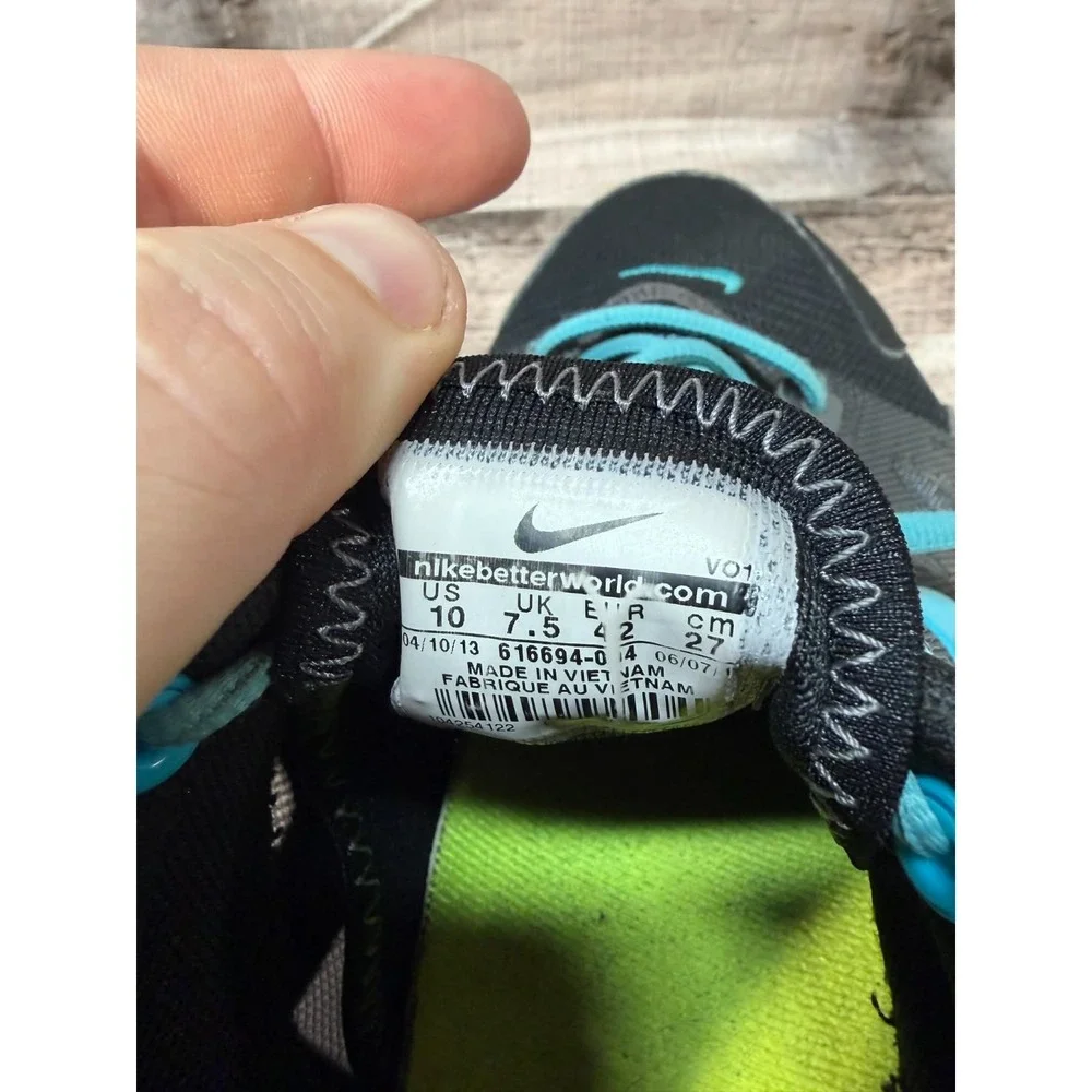Womens Nike Flex Supreme Trainer 2 Black Gamma Blue 2014 DS Sneakers Shoes Sz 10